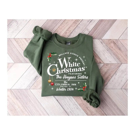 White Christmas Movie Sweatshirt Wallace And Davis Sweater Haynes Sisters Crewneck Christmas White Movie 1954 Sweatshirt