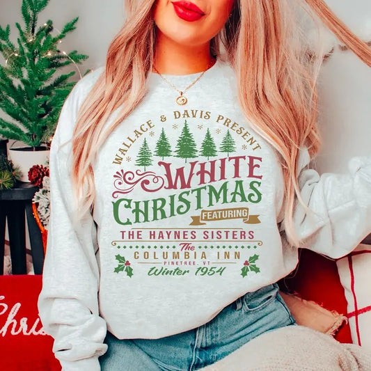 White Christmas Movie Sweatshirt, Wallace and Davis Shirt, 90s Christmas Sweatshirt, Haynes Sisters Crewneck, Vntage Christmas Shirt, Christmas White Movie 1954 Sweatshirt