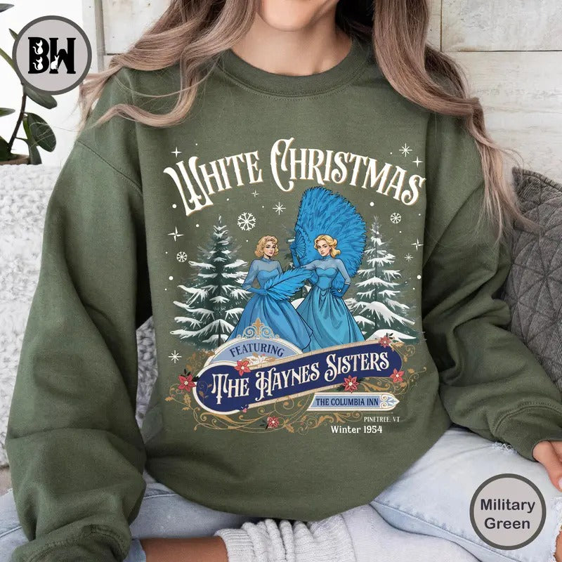 White Christmas Sweatshirt, Columbia Inn Pine Tree Vermont Christmas Sweatshirt, Christmas Movie 1954 Shirt, Columbia Inn Shirt