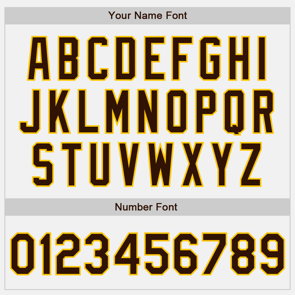Custom White Brown-Gold Authentic Baseball Jersey