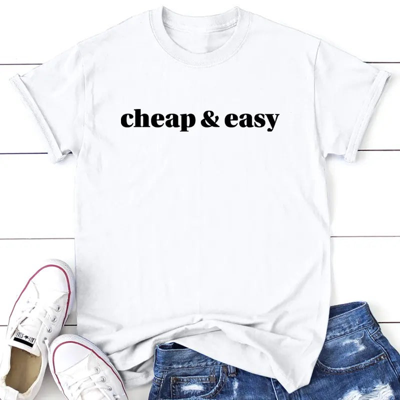 Cheap and Easy Tee, Proudly Printed In The USA, Tee Gray / White, #sassy #cute #colorprint Hoodie, Sweatshirt