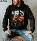 Whiteboy Grim Reaper Skeleton in Chains Metal Font Gothic Graphic T Shirt