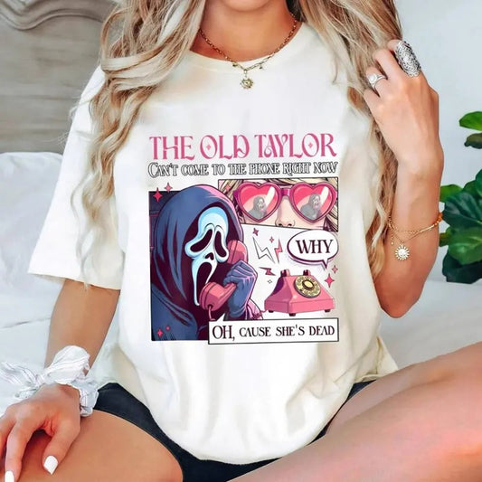 Whos Afraid Of Little Old Me Shirt Ghostface, Music Lover Shirrt, Gift For Her Cant Come To The Phone Right Now Shirt...