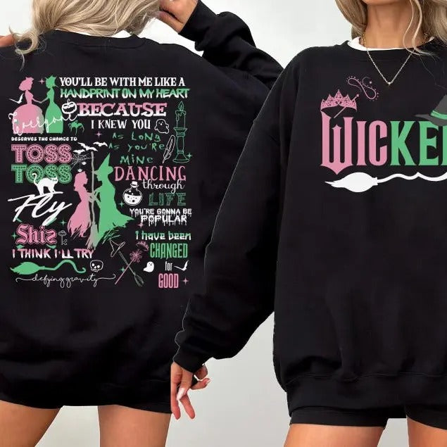 Wicked Change For Good Sweatshirt, Wizard Movie Fan Sweatshirt, Wicked Musical Fan Gift Unisex Cotton