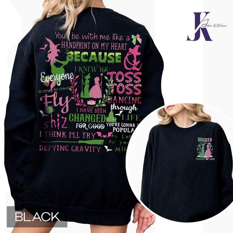 Wicked Glitter Comfort Color Shirt, Defy Gravity Broomstick Magic Wand Shirt, Wizard of Oz Movie Fan Sweatshirt, Gift For Her