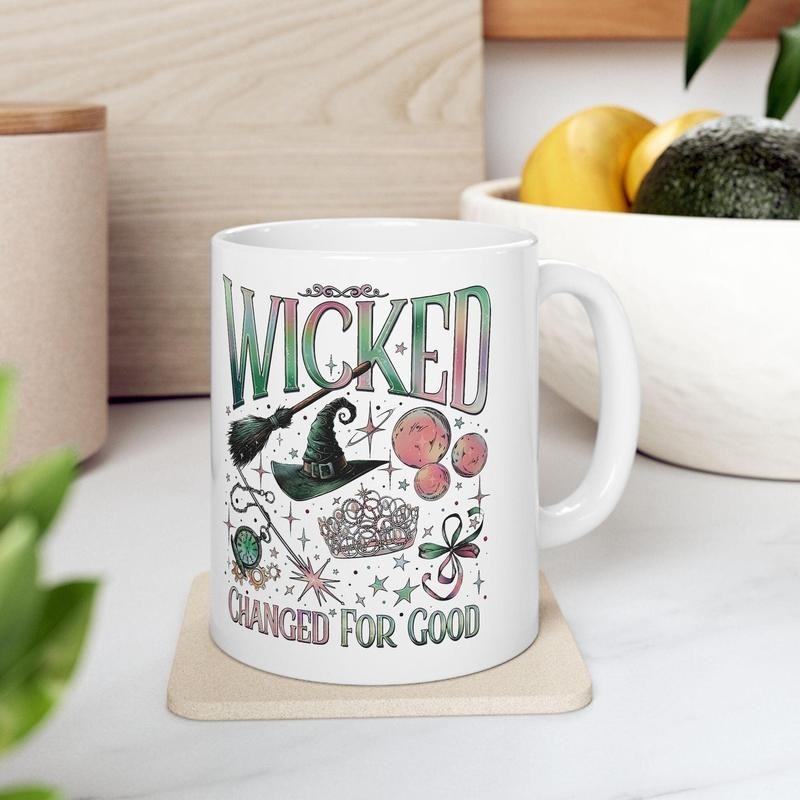 Wicked Movie Fan Mug Changed For Good Defy Gravity Gift Wizard of Oz Coffee Mug