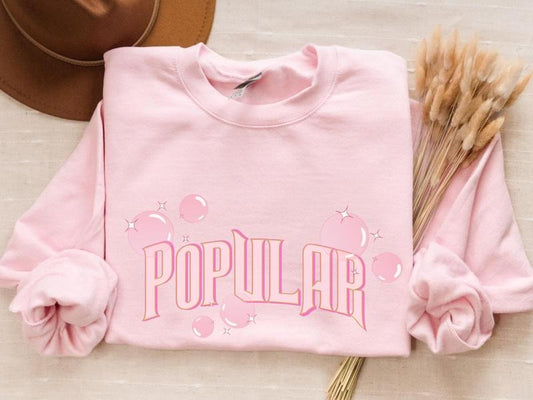 Wicked Sweatshirt Popular Sweatshirt Glinda Sweater Pink Sweatshirt Christmas Gift, Birthday Gift Elphaba Wizard of Oz Crewneck Wicked Movie