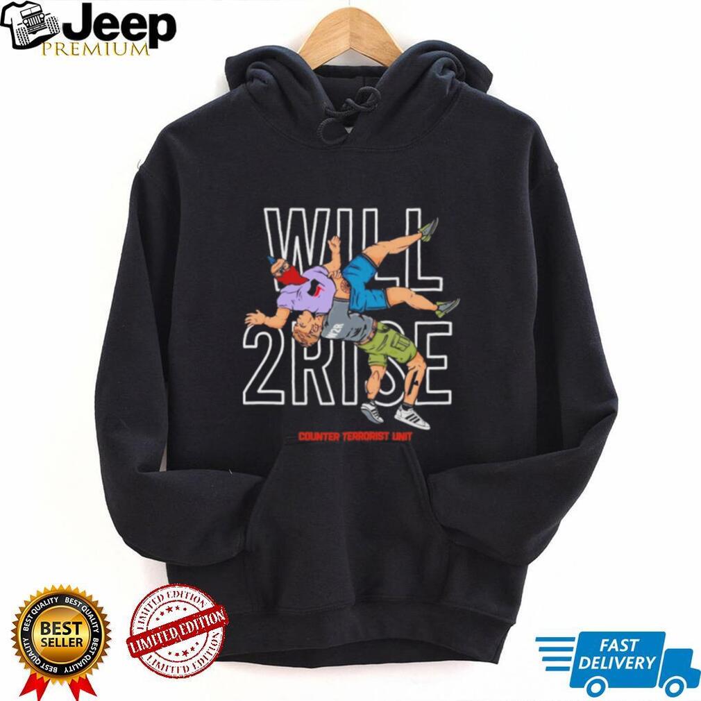 Will 2 Rise Counter Terrorist Unit Graphic Wrestling T Shirt