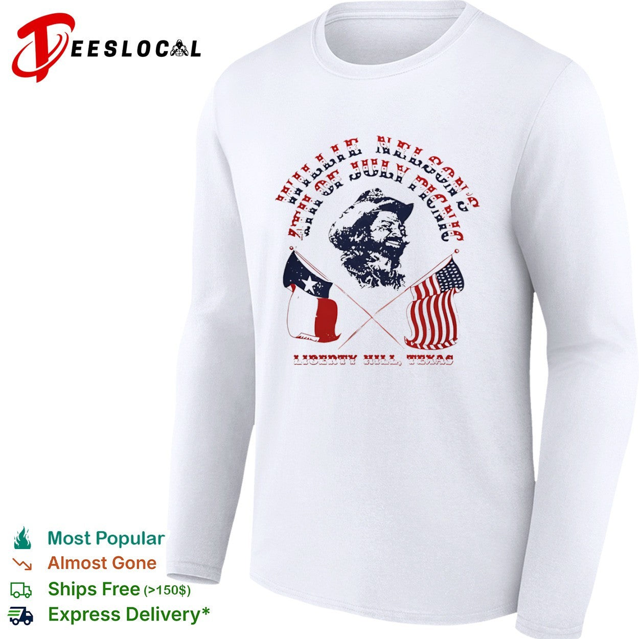 Willie Nelson 4th of July Picnic Liberty Hill Texas Patriotic Country Music shirt
