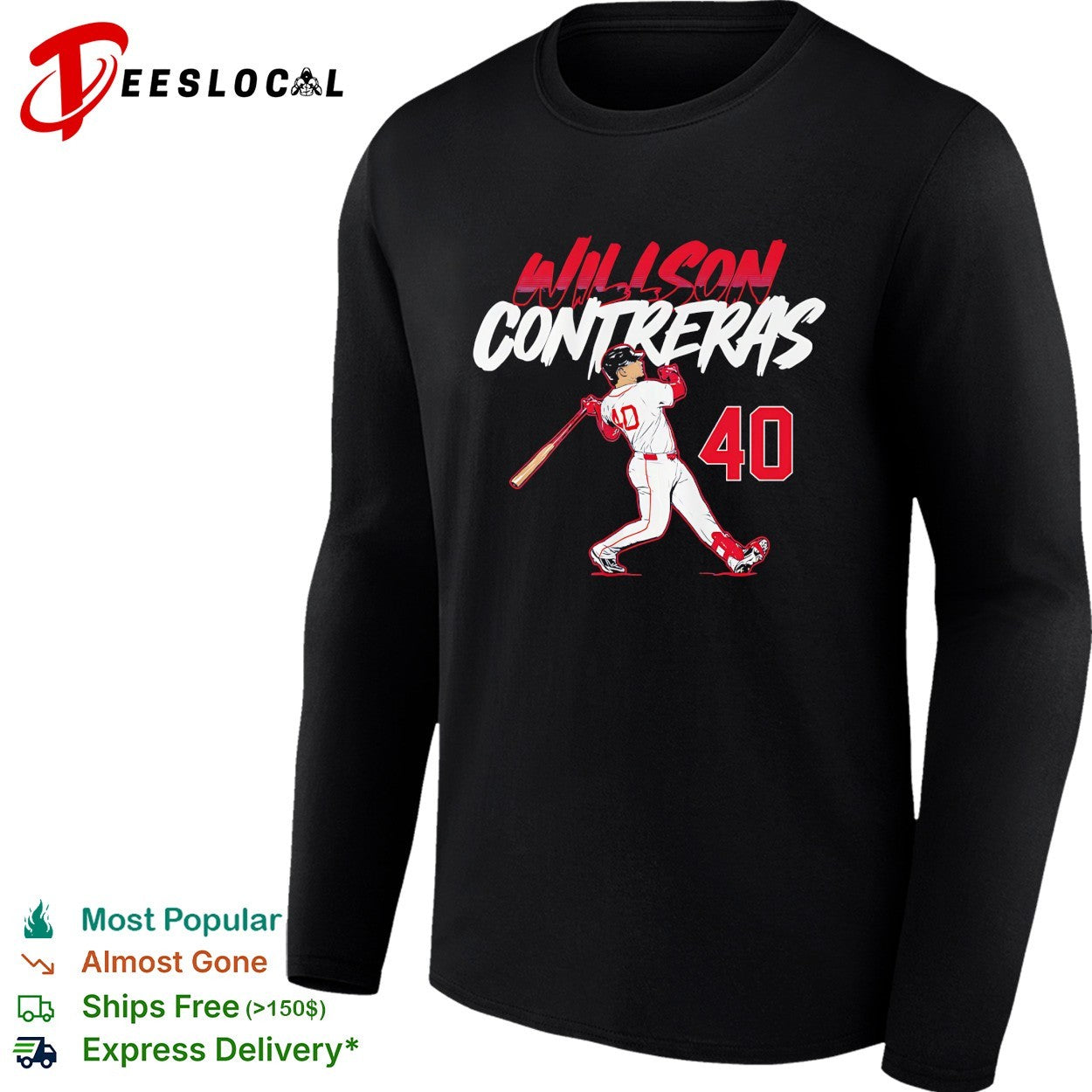 Willson Contreras Boston Red Sox Slugger Swing Number 40 shirt
