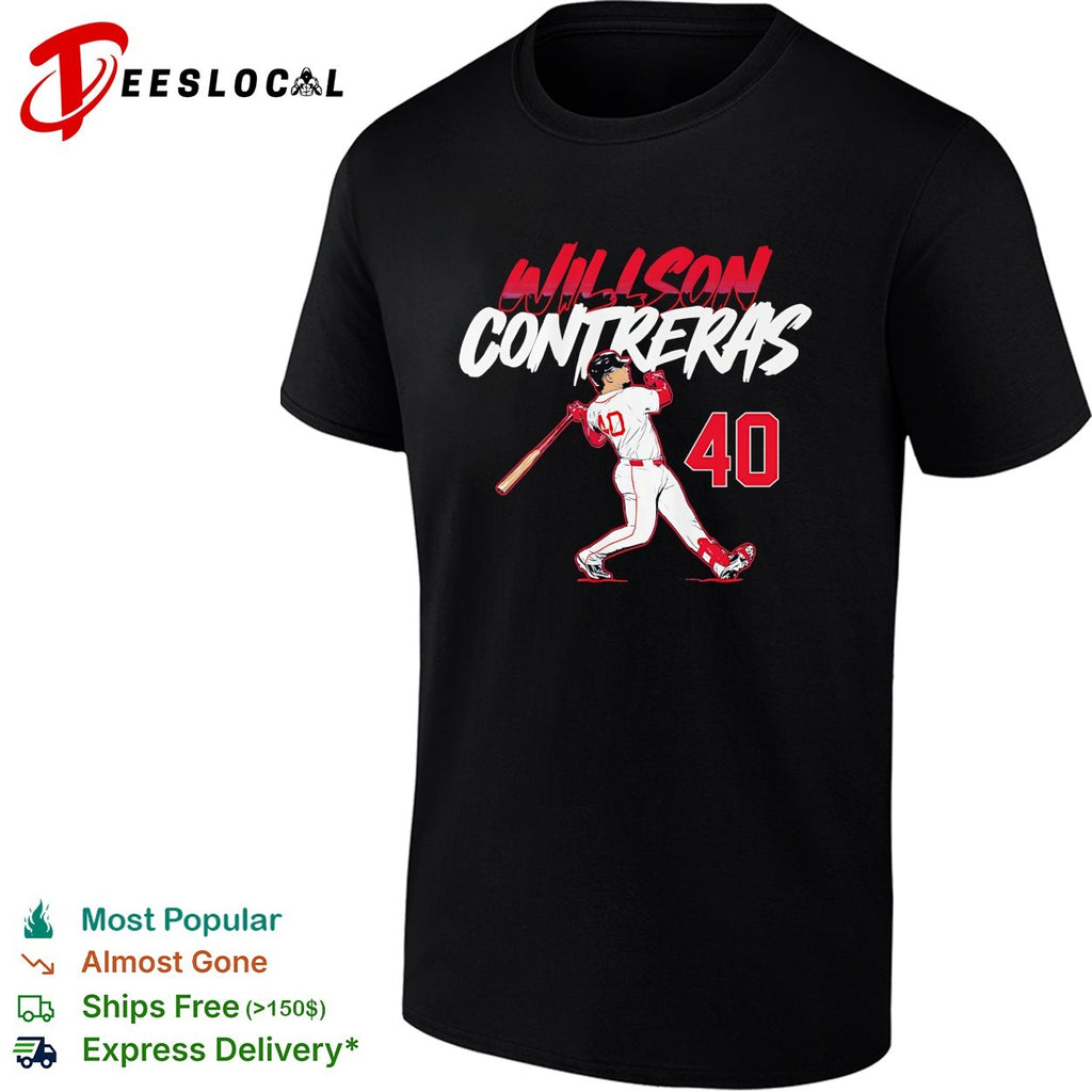 Willson Contreras Boston Red Sox Slugger Swing Number 40 shirt