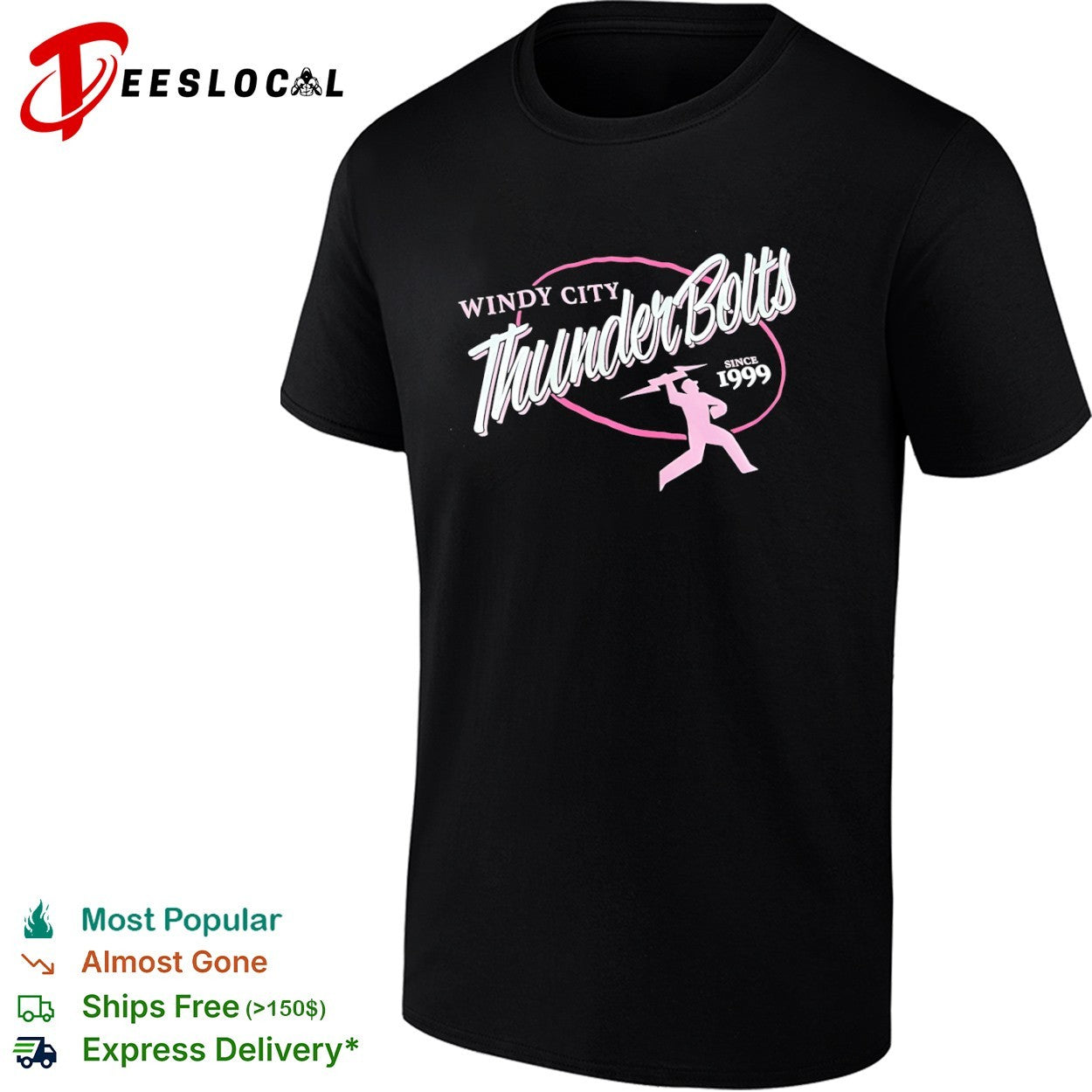 Windy City Thunderbolts Since 1999 Baseball Logo shirt