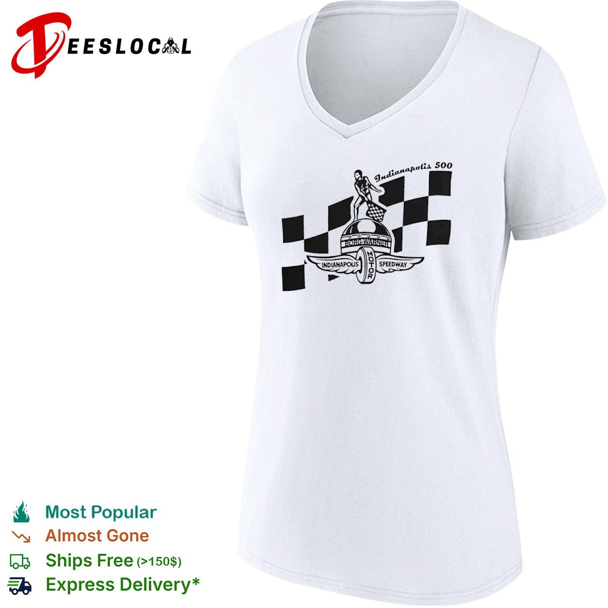 Wing Wheel Flag Borg Checkered shirt