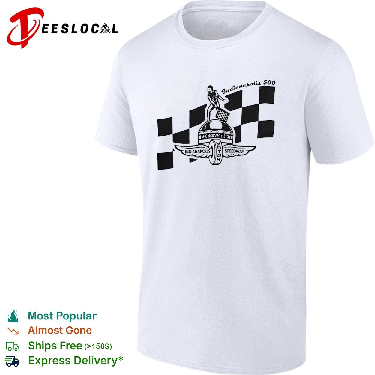 Wing Wheel Flag Borg Checkered shirt