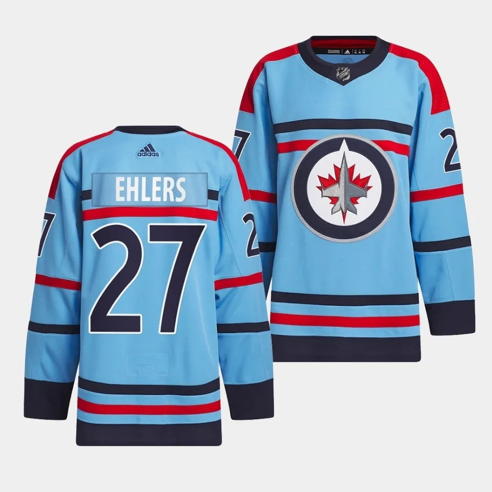 Winnipeg Jets #27 Nikolaj Ehlers 2023-24 RCAF Centennial Light Blue Jersey