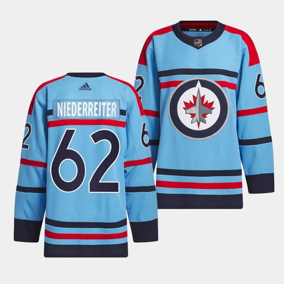 Winnipeg Jets #62 Nino Niederreiter 2023-24 RCAF Centennial Light Blue Jersey