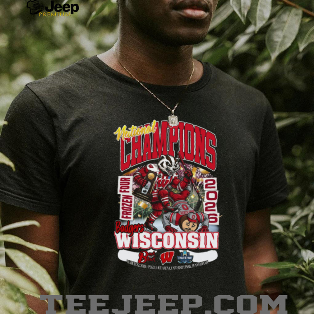 Wisconsin Badgers 2026 Frozen Four National Champions Back To Back Coffee T Shirt