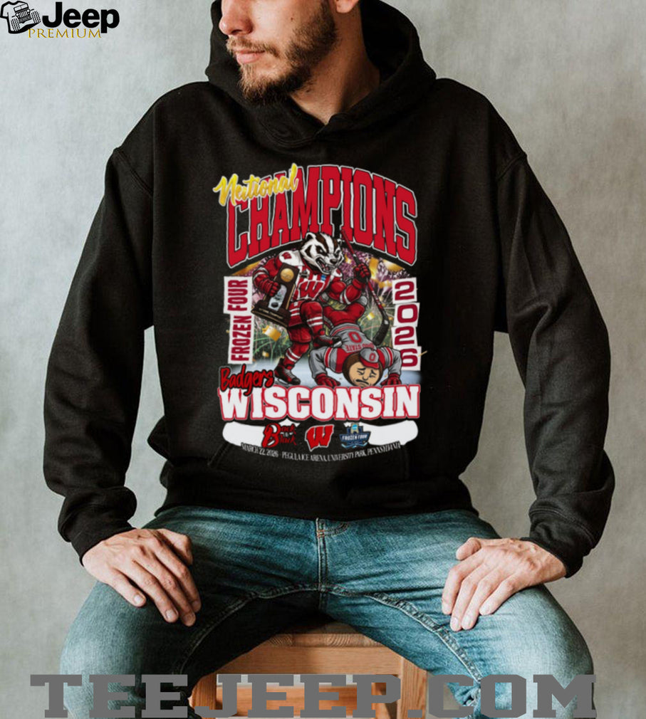 Wisconsin Badgers 2026 Frozen Four National Champions Back To Back Coffee T Shirt