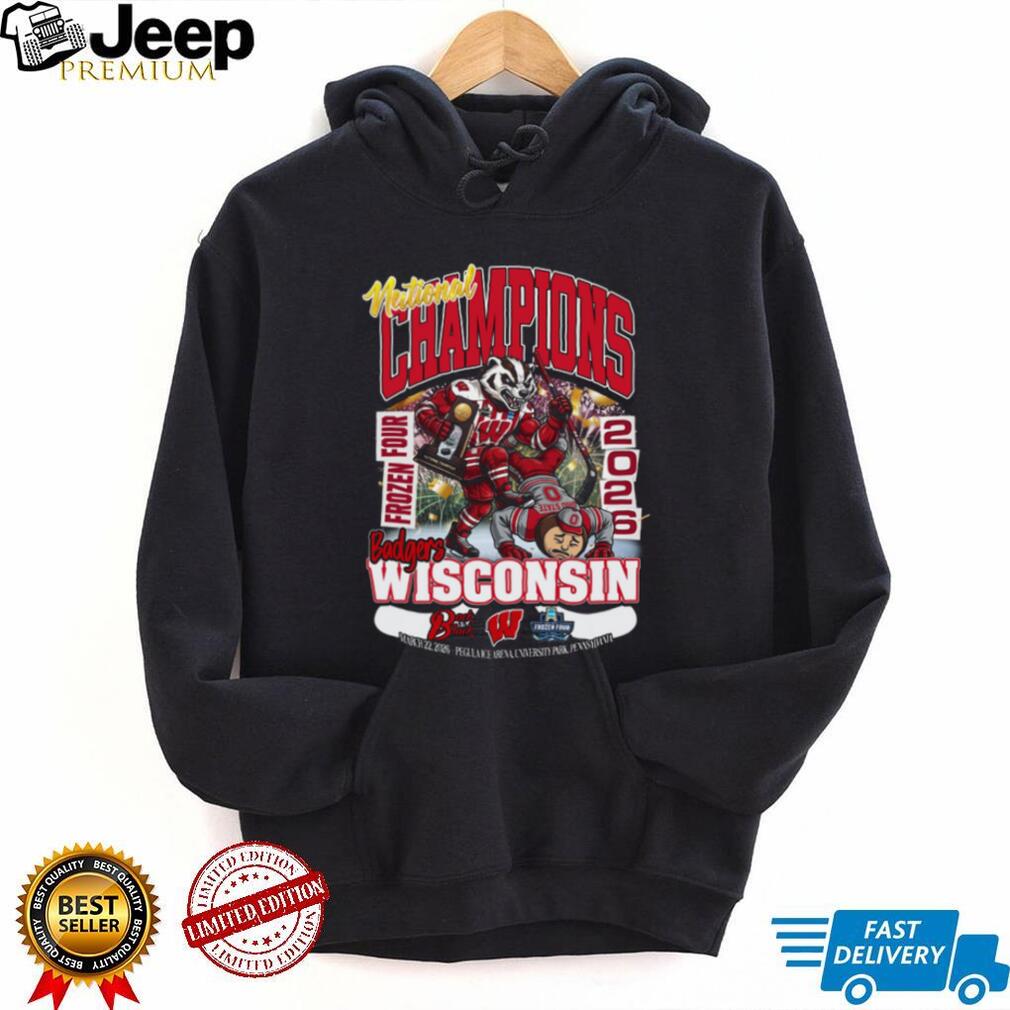 Wisconsin Badgers 2026 Frozen Four National Champions Back To Back Coffee T Shirt