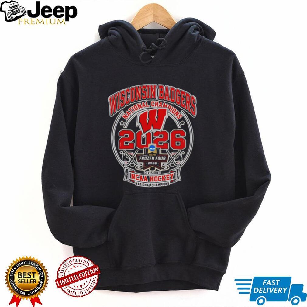 Wisconsin Badgers 2026 NCAA Frozen Four Hockey National Champions T Shirt