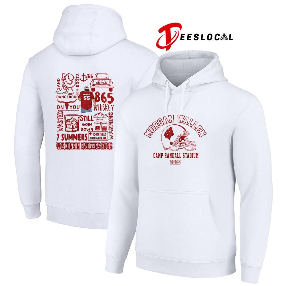 Wisconsin Badgers x Morgan Wallen Camp Randall stadium logo icons shirt