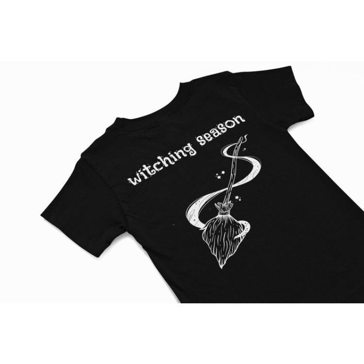 Witching season T-Shirt, Halloween party t shirt, Wiccan T shirt, Witchy t shirts, Halloween custom t shirt, witches broomstick t shirt Made in USA