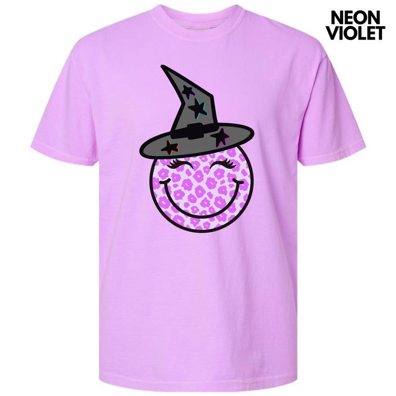 Witchy Purple Leopard Face Comfort Colors T-Shirt 'NLB'