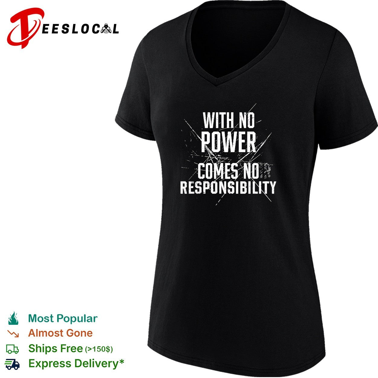 With no power comes no responsibility shirt