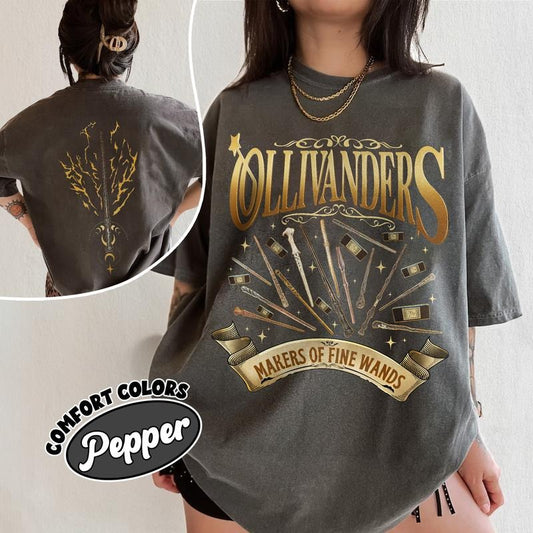 Wizard Wand Shop Comfort Colors Shirt, Ollivanders Shop Magic Wand TShirt, Wizard School Fandom, HP Inspired Shirt,...