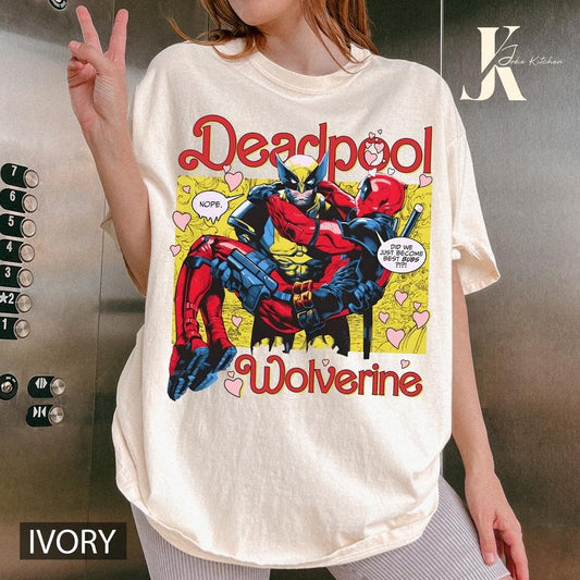 Wolverine Deadpool 2024 Movie Shirt, Deadpool 3 Shirt, Funny Deadpool Wolverine Shirt, Ryan Reynolds, Hugh Jackman, Unisex Cotton Tee