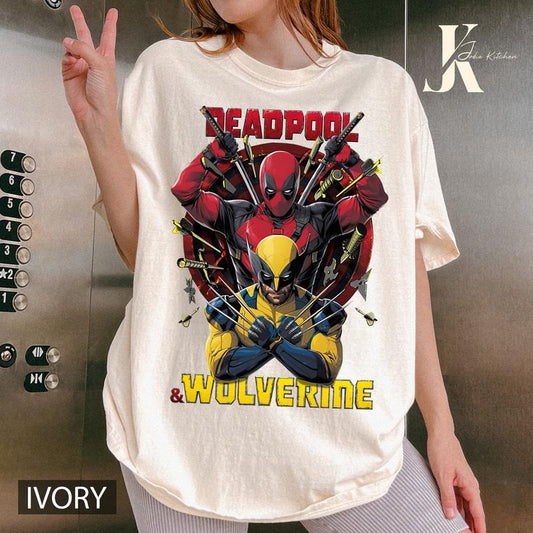 Wolverine Deadpool 2024 Movie Shirt, Deadpool 3 Shirt, Funny Deadpool Wolverine Shirt, Ryan Reynolds, Hugh Jackman, Unisex Cotton Teestyle{n002}2