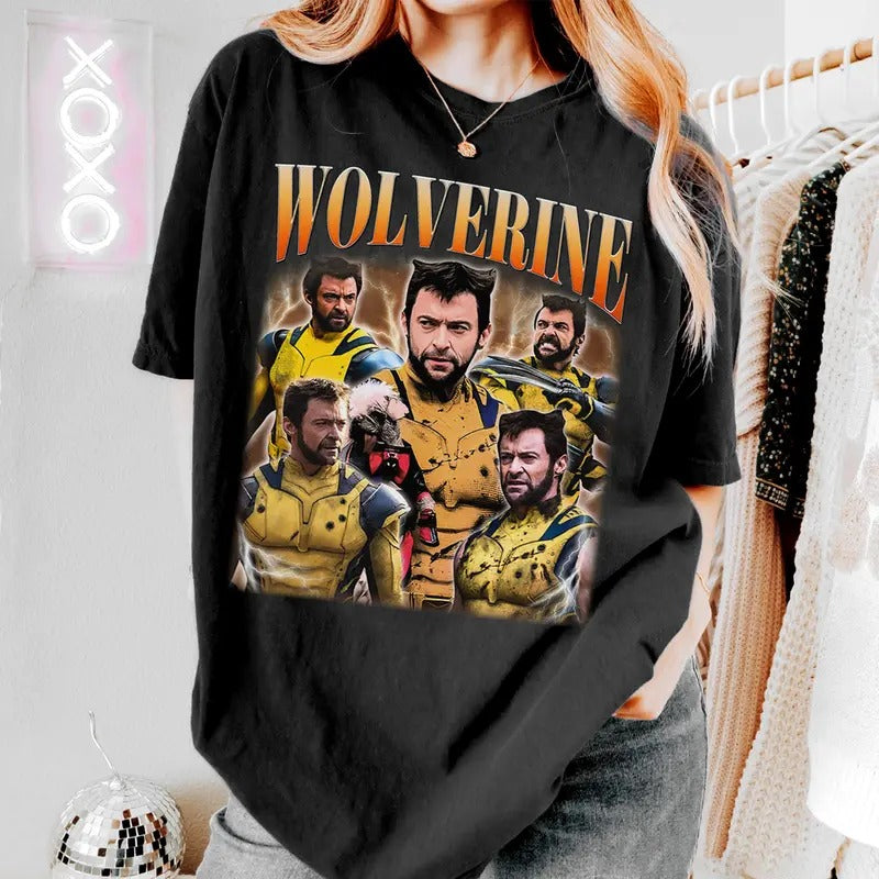 Wolverine Fan Lovers Tshirt Volverine Movie, Style Bootleg Rap, Vintage Shirt
