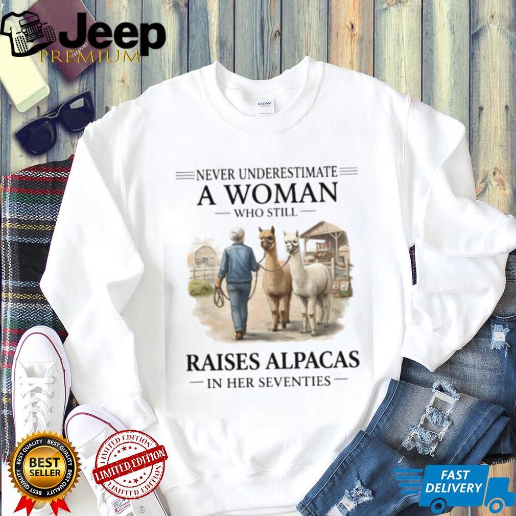 Woman Raises Alpacas In Her Seventies Farm Animal Shirt