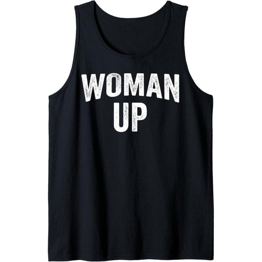 Woman Up Muscle Tank Top Funny Fitness Gym Workout Feminist Tank Top Made in USA