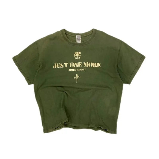 Faith Over Fear Just One More T-Shirt, For Men/Women - Unisex Style, 100% Cotton, Menswear Tops Streetwear Tshirt graphic  tee