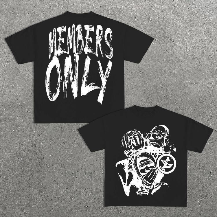 Vintage Members Only 2 Sided T-Shirt, For Men/Women - Unisex Style, 100% Cotton, Menswear Tops Streetwear Tshirt graphic  tees
