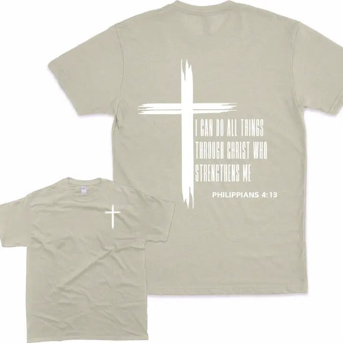 I Can Do All Things Through Christ Who Strengthens 2 Sided Hoodie/Sweatshirt/T-Shirt, For Men/Women - Unisex Style, 100% Cotton, Pullover unisex hoodie faith hoodie christian hoodie