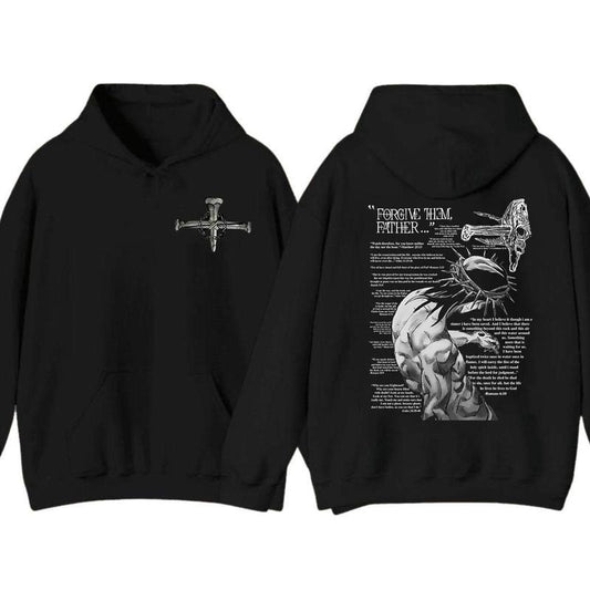 Forgive Them Father Hoodie/Sweatshirt(No Hood)/T-Shirt, For Men/Women - Unisex Style, 100% Cotton, Pullover unisex hoodie