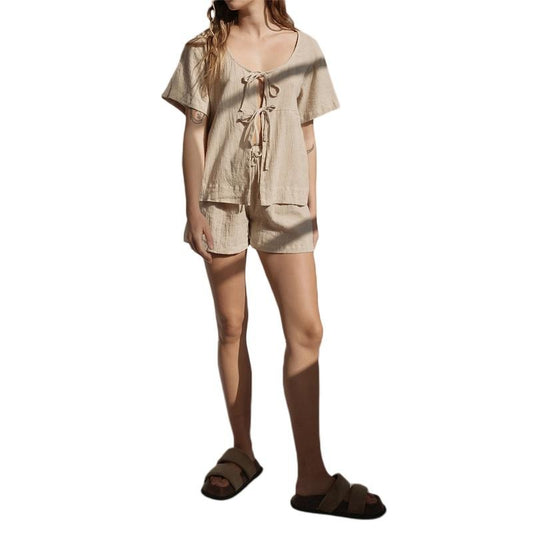 Women Two Piece Lounge Set Y2k Front Tie Up Short Sleeve Peplum Shirt Drawstring Wide Leg Shorts Pajamas Suits Cute Casual Plaid Beach Outfits