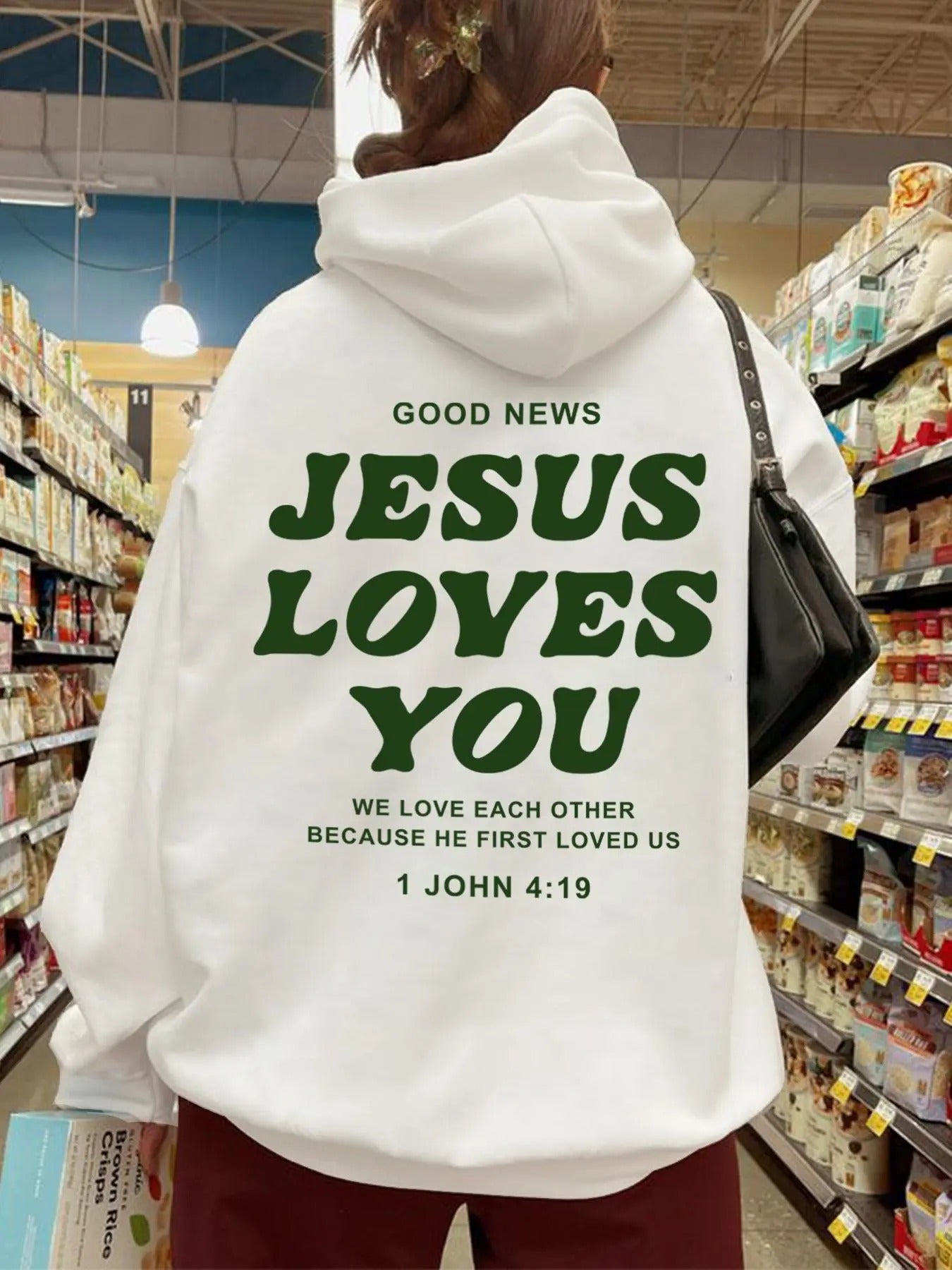 Women's Letter & Figure Print Drop Shoulder Hoodie, Fashion Casual Drawstring Pocket Hooded Sweatshirt for Daily Holiday Outdoor Wear, Ladies Clothes for Spring & Fall