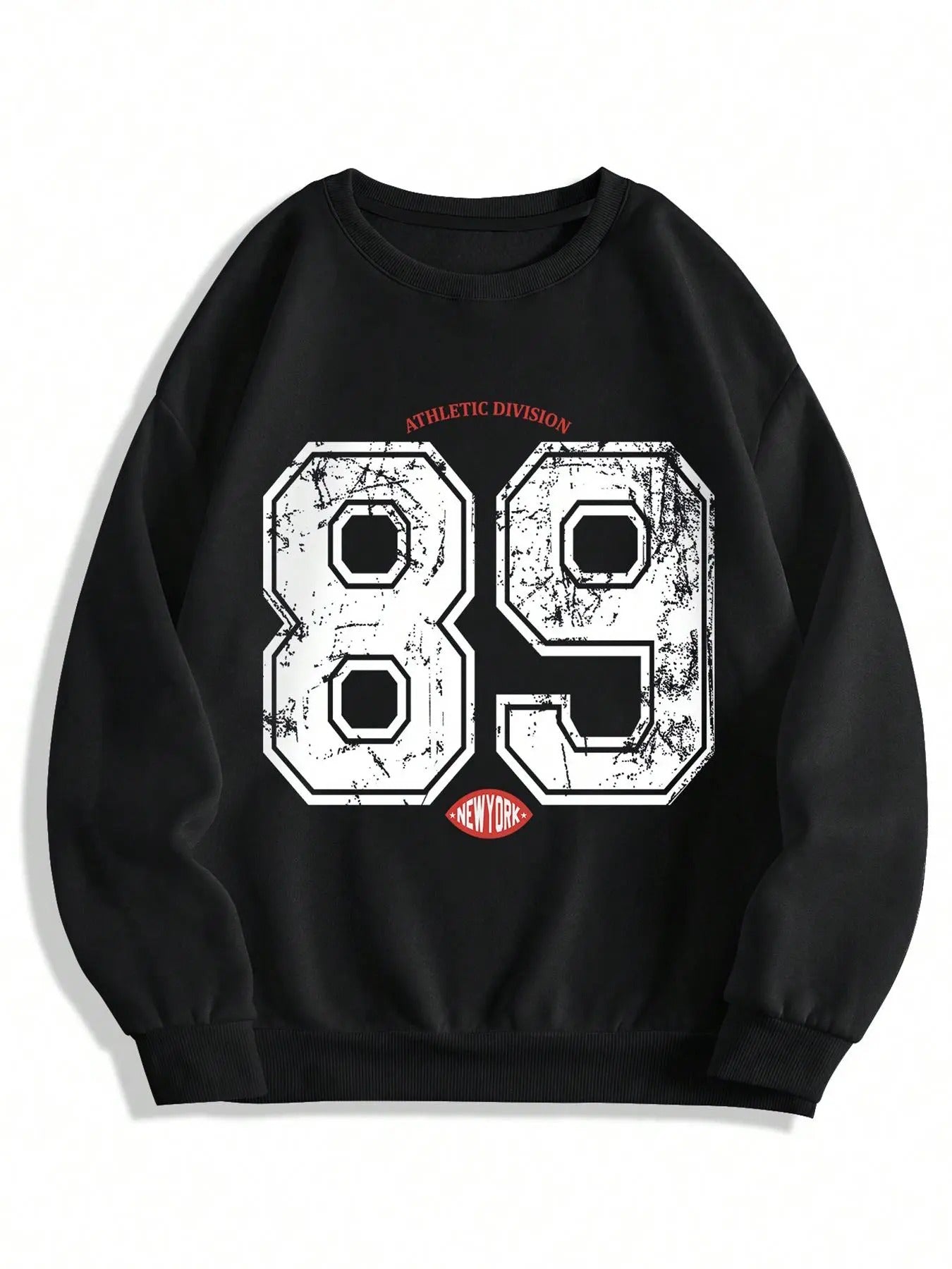 Women's Letter & Number Print Round Neck Sweatshirt, Casual Long Sleeve Crew Neck Pullover for Spring & Fall, Fashion...
