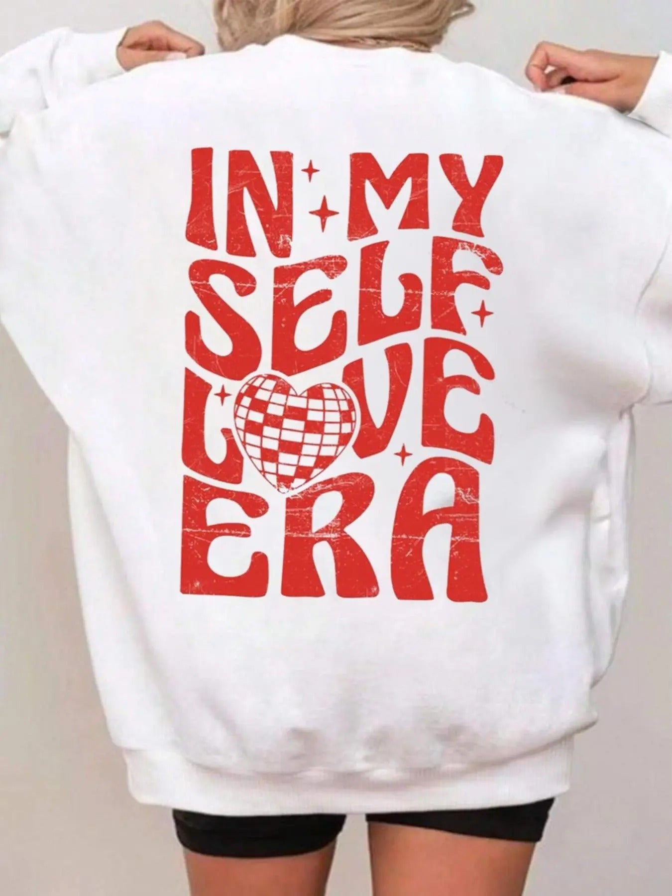 Women's Letter Print Round Neck Sweatshirt Pullover, Fashion Casual Crew Neck Long Sleeve Sweatshirt for Daily Holiday Outdoor Wear, Ladies Clothes for All Seasons