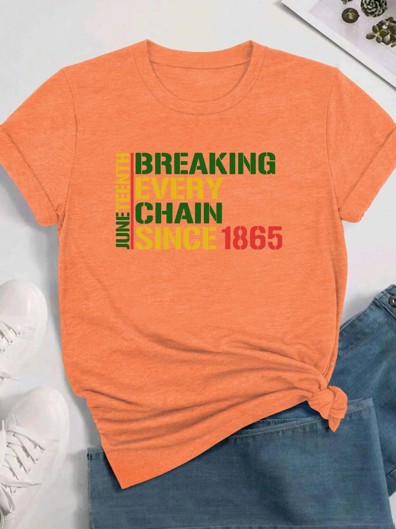 Women's Letter Print Round Neck Tee, Fashion Casual Crew Neck Short Sleeve T-Shirt for Daily Holiday Vacation Outdoor Wear, Ladies Clothes for All Seasonsstyle{n002}5