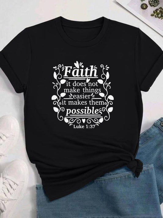 Women's Letter Print Round Neck Tee, Fashion Casual Crew Neck Short Sleeve T-Shirt for Daily Holiday Vacation Outdoor Wear, Ladies Clothes for All Seasonsstyle{n002}6