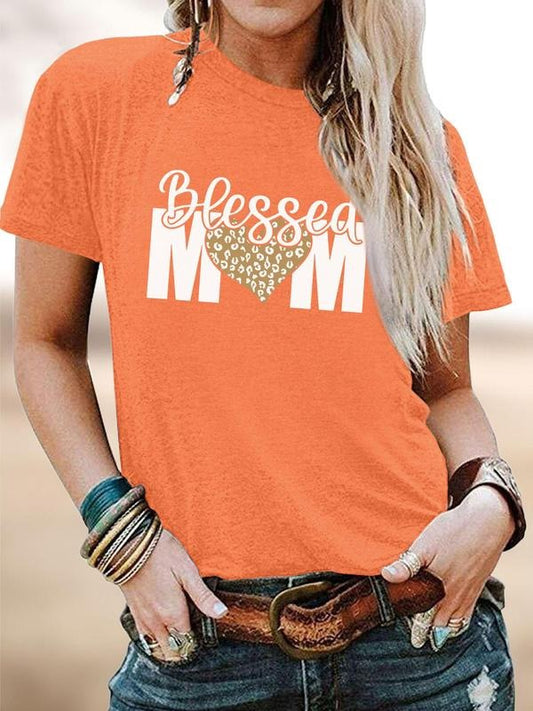 Women's Letter Print Round Neck Tee, Fashion Casual Crew Neck T-Shirt for Daily Holiday Vacation Outdoor Wear, Ladies Clothes for All Seasons, Topstyle{n002}5