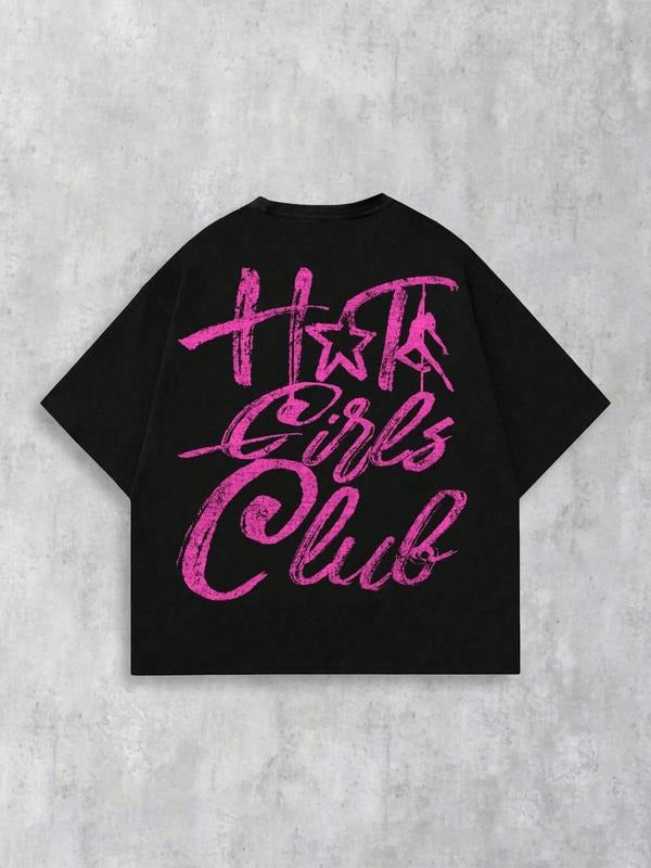 Women's Letter Print Round Neck Tee, Fashion Casual Crew Neck T-Shirt for Daily Holiday Vacation Outdoor Wear, Ladies Clothes for Summer, Topstyle{n002}14