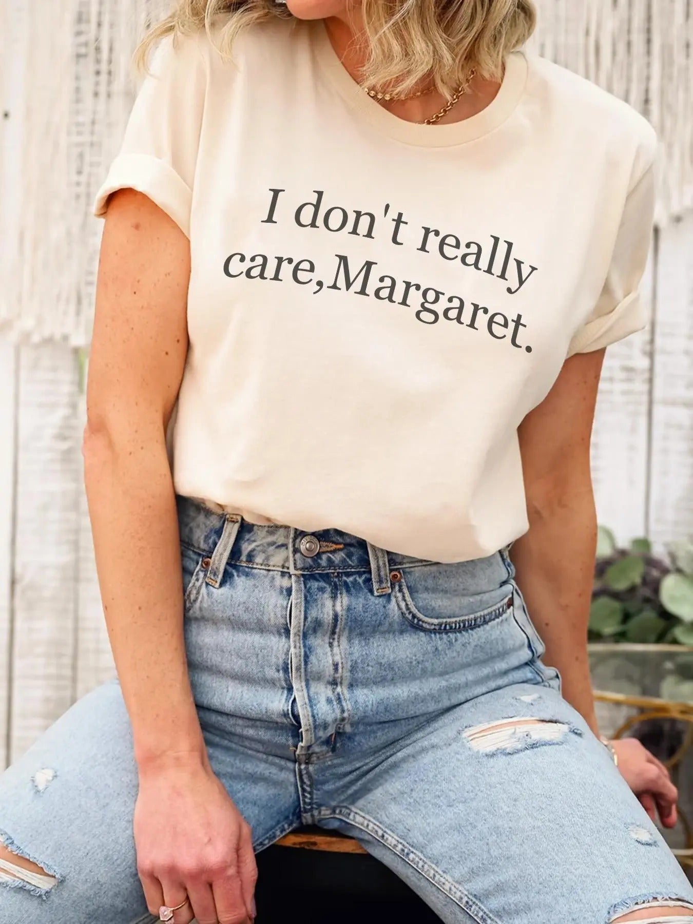 Women's Letter Print Round Neck Tee, Fashion Casual Crew Neck T-Shirt for Daily Holiday Vacation Outdoor Wear, Ladies Clothes for Summerstyle{n002}11