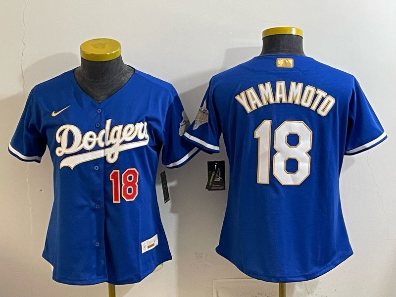 Women Los Angeles Dodgers #18 Yoshinobu Yamamoto Dodgers Edition Women Youth