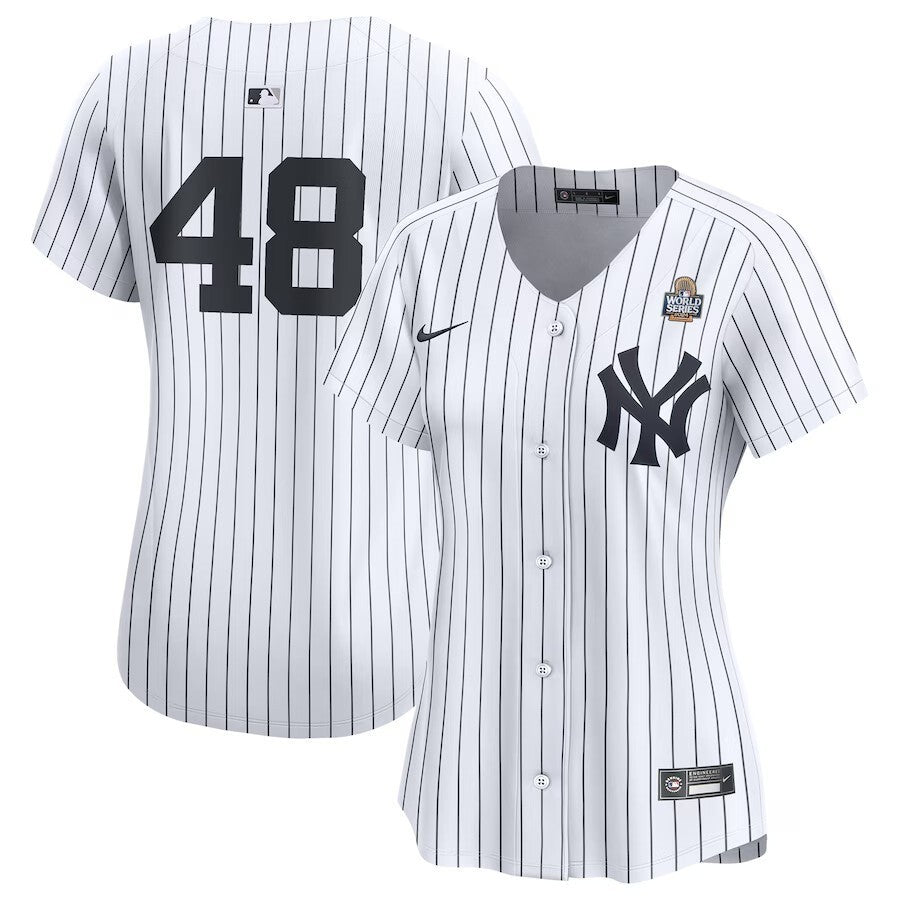 Women New York Yankees #48 Anthony Rizzo 2024 World Series Limited Player Jersey - White