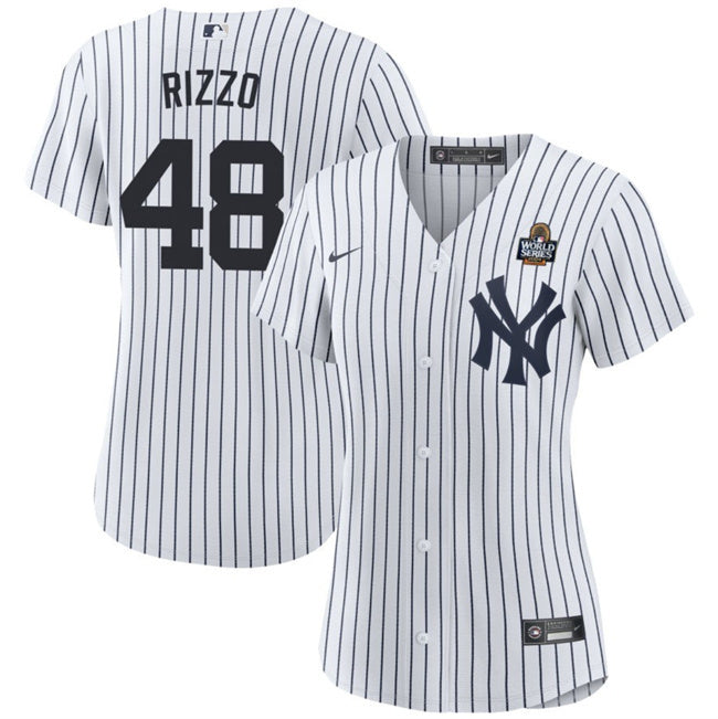 Women New York Yankees #48 Anthony Rizzo White 2024 World Series Cool Base Stitched